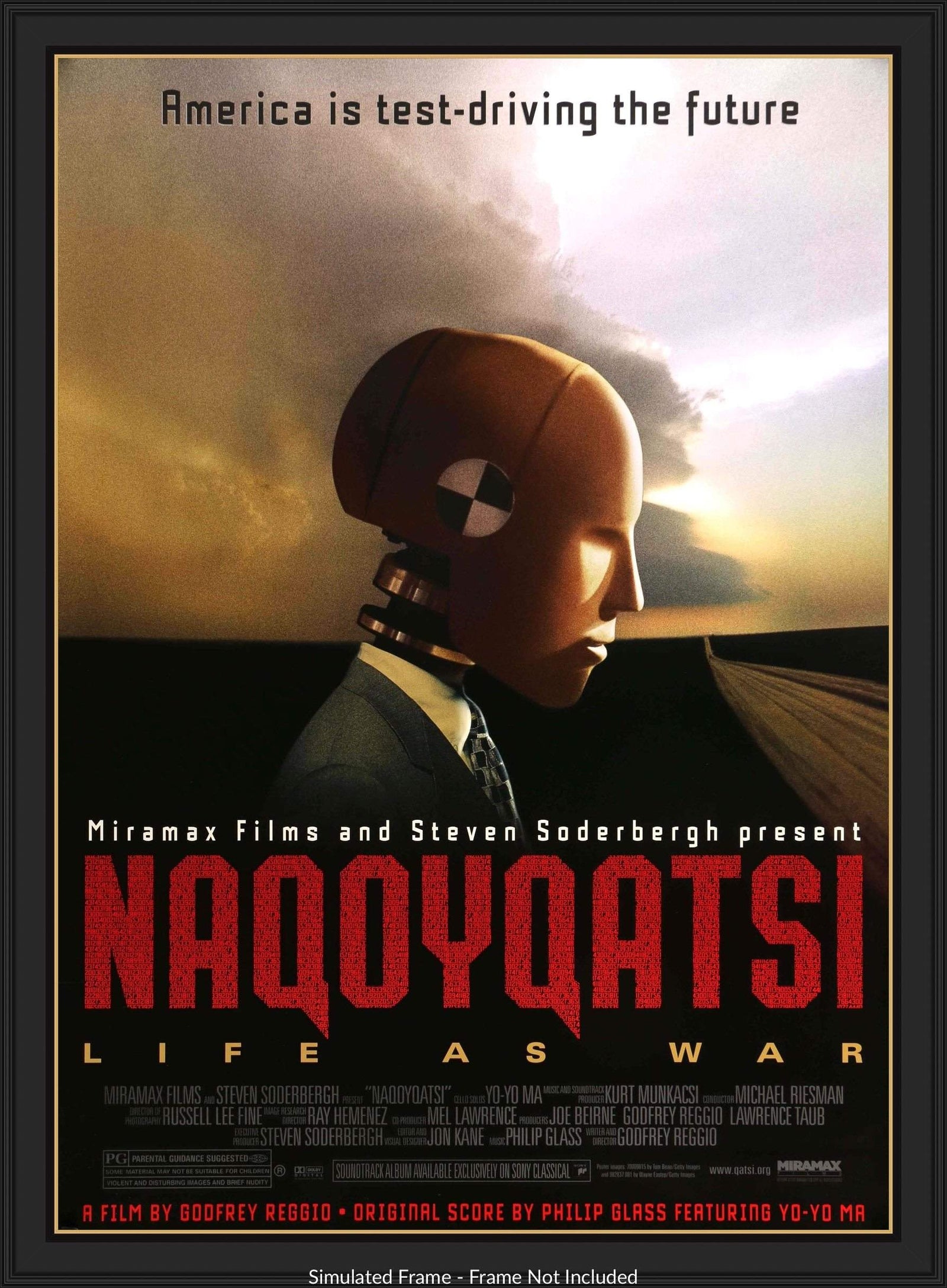 Naqoyqatsi: Life as War (2002) original movie poster for sale at Original Film Art - Vintage Movie Posters