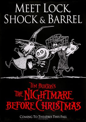 Nightmare Before Christmas (1993) original movie poster for sale at Original Film Art - Vintage Movie Posters