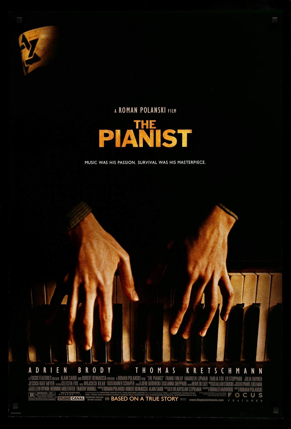Pianist (2002) original movie poster for sale at Original Film Art