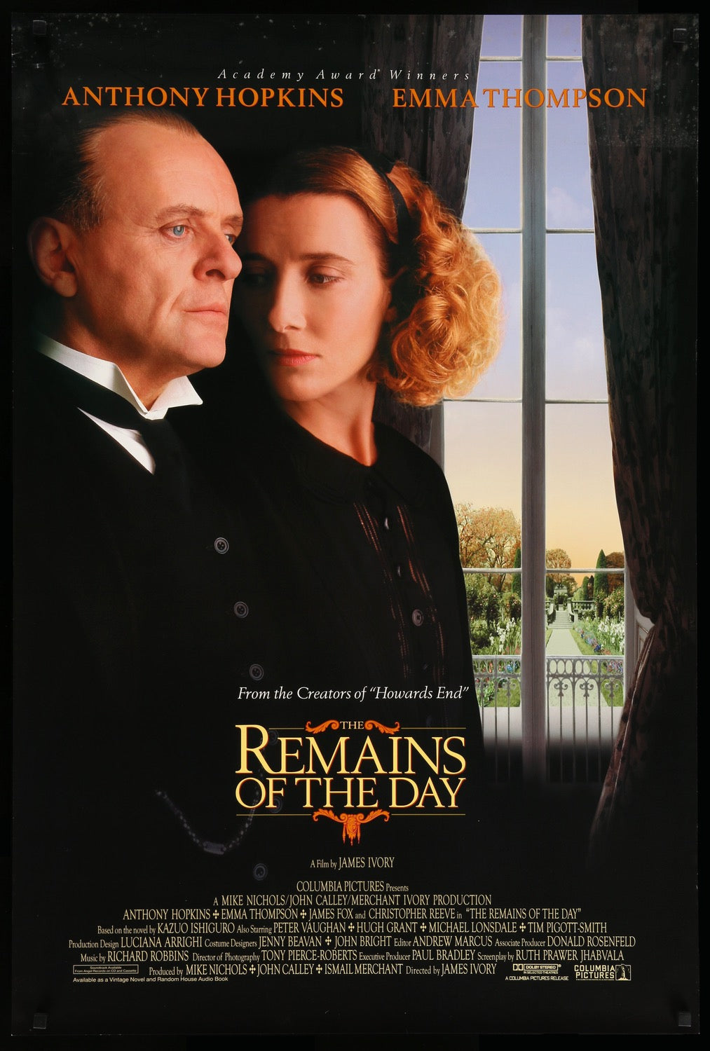 Remains of the Day (1993) original movie poster for sale at Original Film Art - Vintage Movie Posters