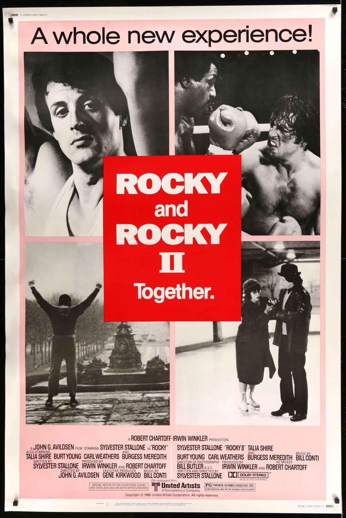 Rocky (1976) / Rocky II (1979) original movie poster for sale at Original Film Art - Vintage Movie Posters
