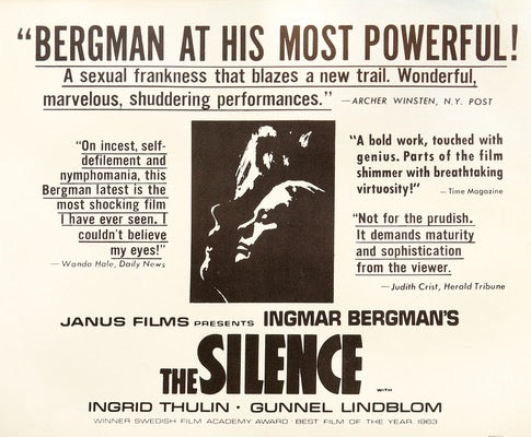 Silence (1963) original movie poster for sale at Original Film Art - Vintage Movie Posters