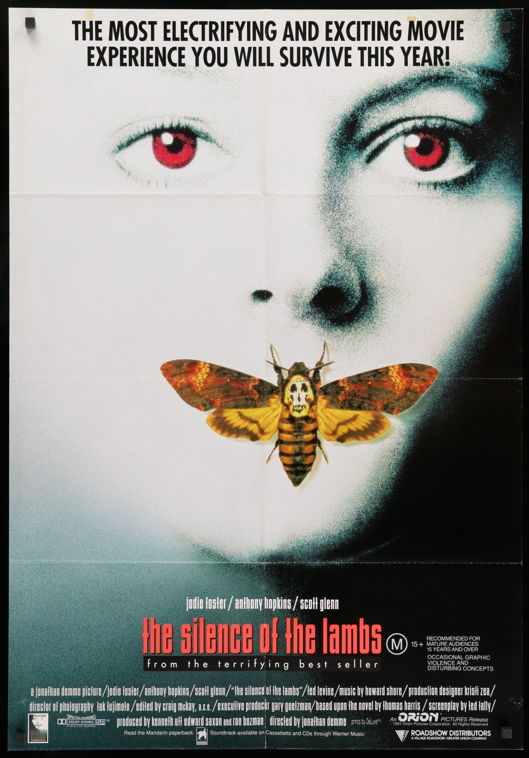 Silence of the Lambs (1991) original movie poster for sale at Original Film Art - Vintage Movie Posters