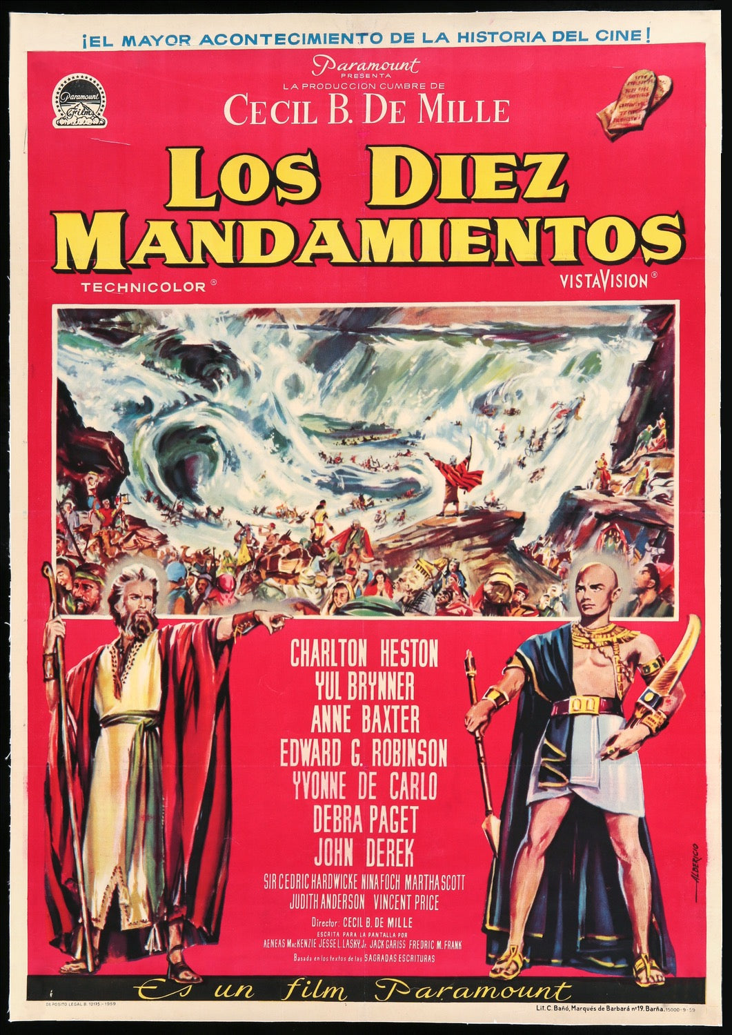 Ten Commandments (1956) original movie poster for sale at Original Film Art - Vintage Movie Posters